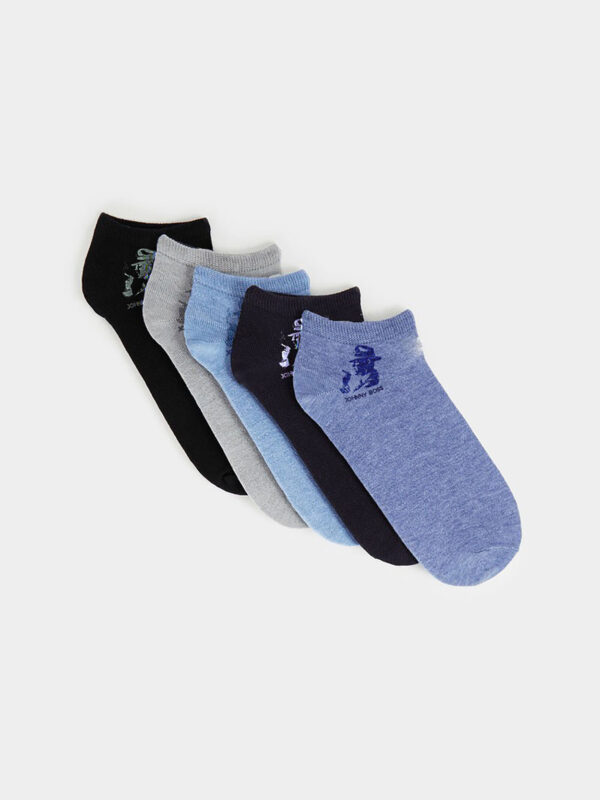 5 Pairs - JB : No-show Socks Cotton